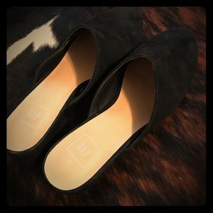 Low Block Heel Mules, Suede